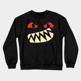 Angry monster face Crewneck Sweatshirt